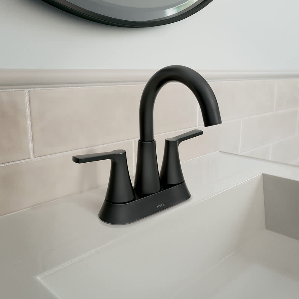 Robinet de lavabo 2 poignées Mikah Moen noir