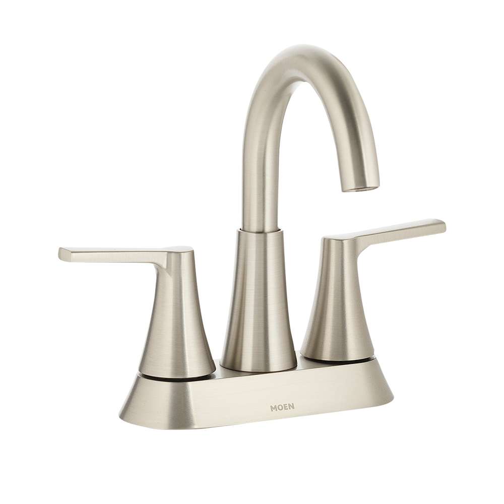 Robinet de lavabo 2 poignées Mikah Moen nickel brossé