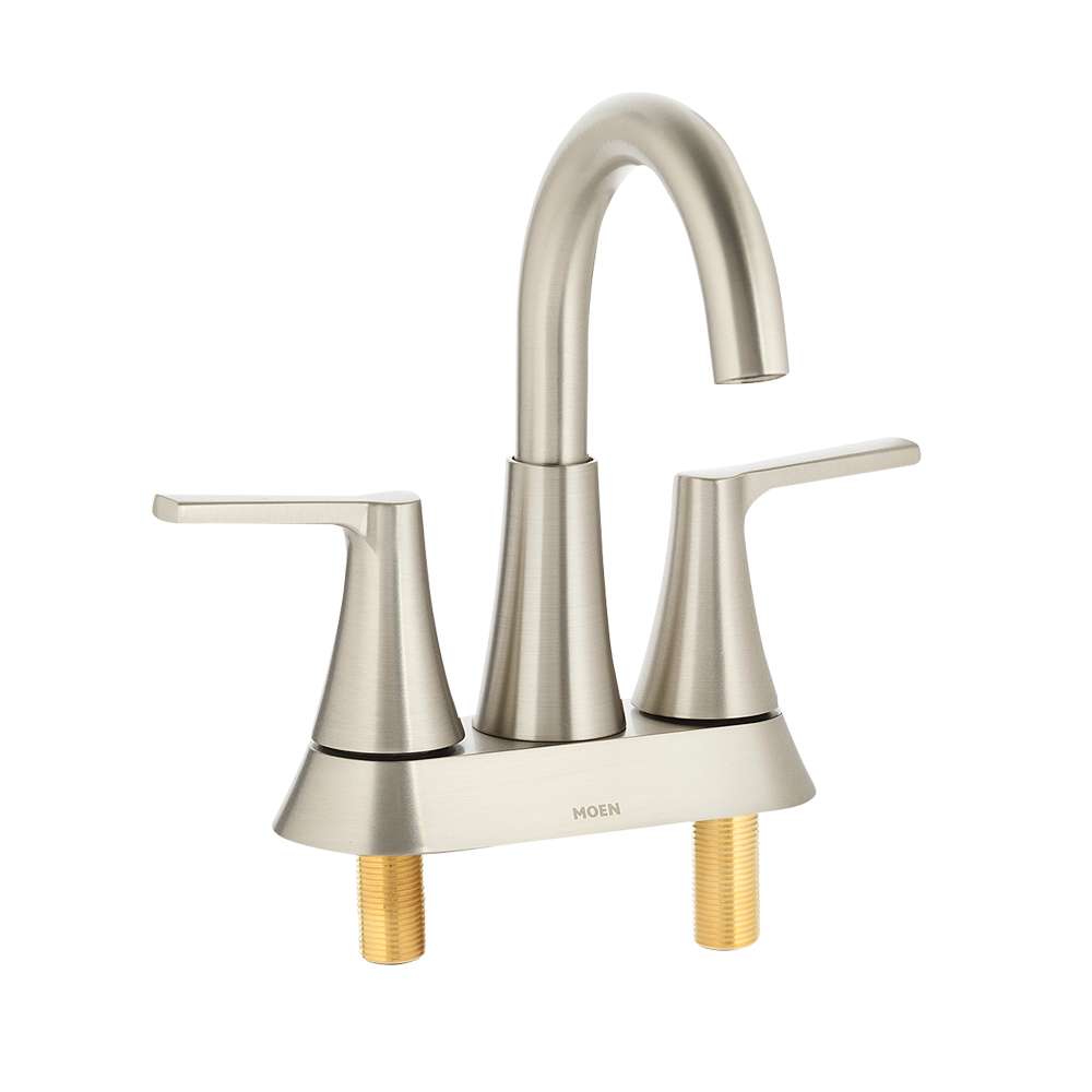 Robinet de lavabo 2 poignées Mikah Moen nickel brossé