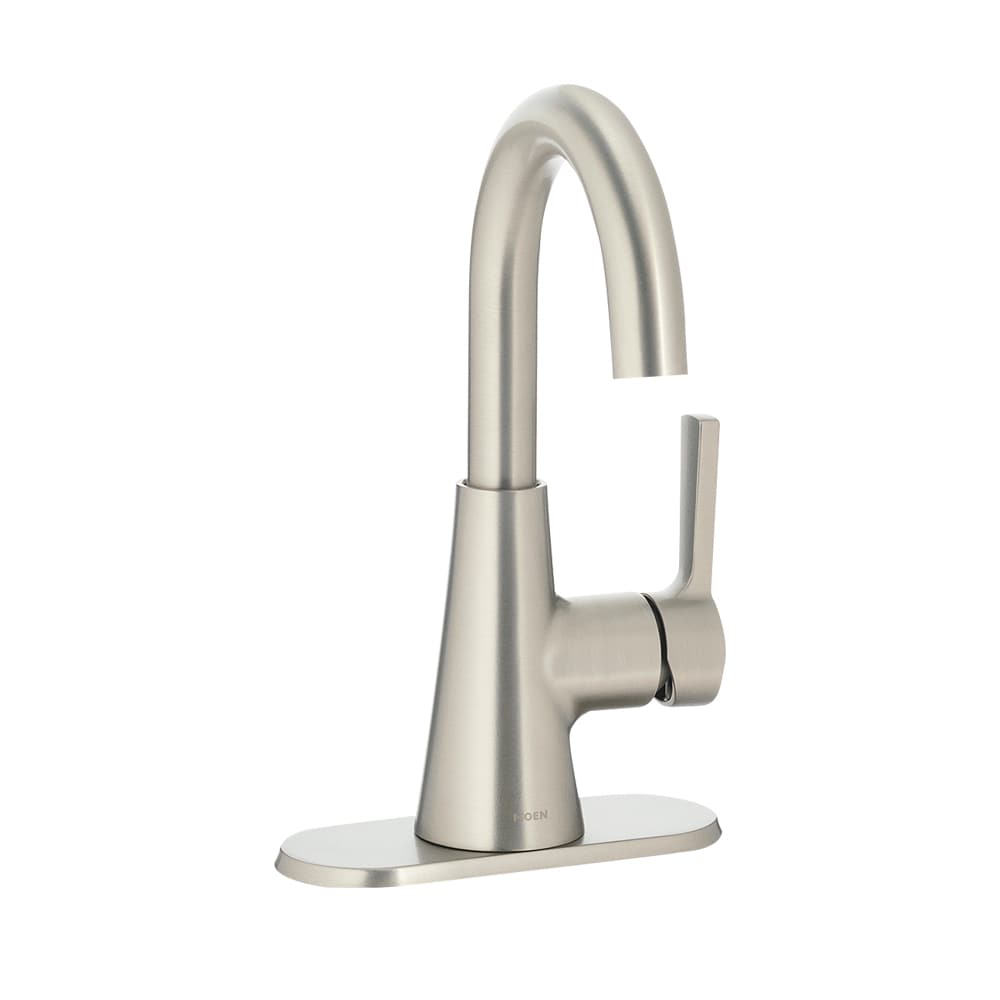 Robinet de lavabo 1 poignée Mikah Moen nickel brossé