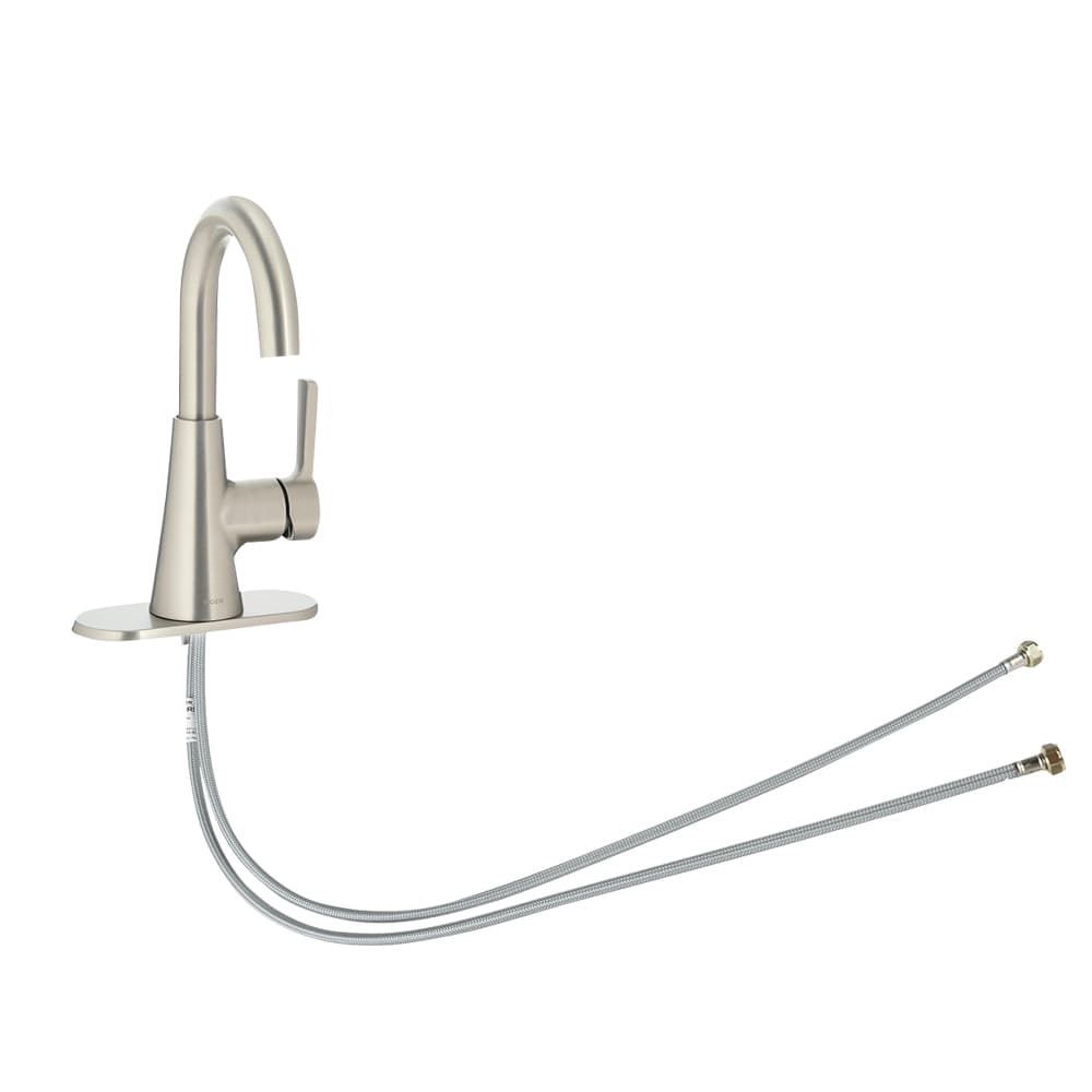 Robinet de lavabo 1 poignée Mikah Moen nickel brossé