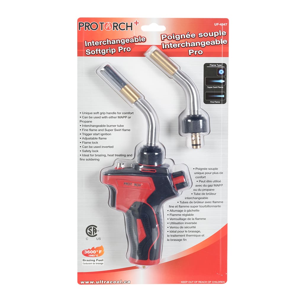 Chalumeau Softgrip Pro à tubes interchangeable