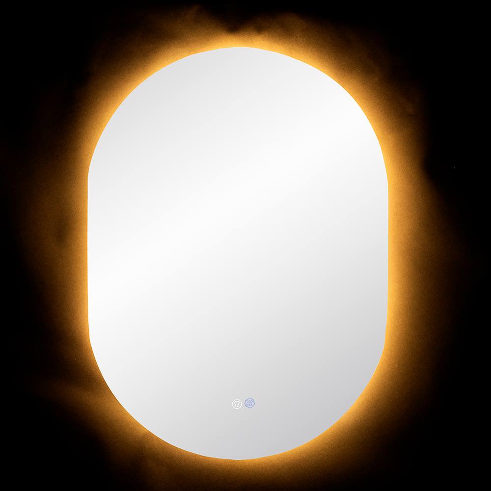 Miroir ovale lumineux à DEL 23&nbsp;13/16&nbsp;po&nbsp;x&nbsp;32&nbsp;7/8&nbsp;po TASSILI SUPRA