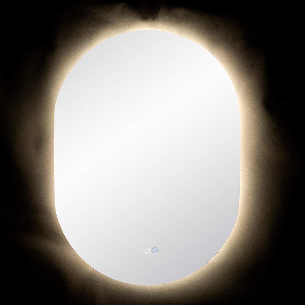 Miroir ovale lumineux à DEL 23&nbsp;13/16&nbsp;po&nbsp;x&nbsp;32&nbsp;7/8&nbsp;po TASSILI SUPRA