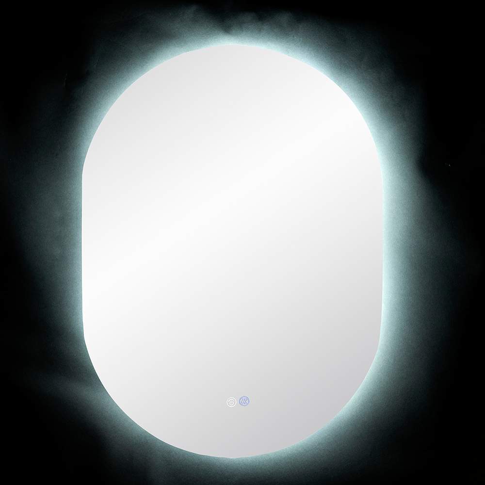 Miroir ovale lumineux à DEL 23&nbsp;13/16&nbsp;po&nbsp;x&nbsp;32&nbsp;7/8&nbsp;po TASSILI SUPRA