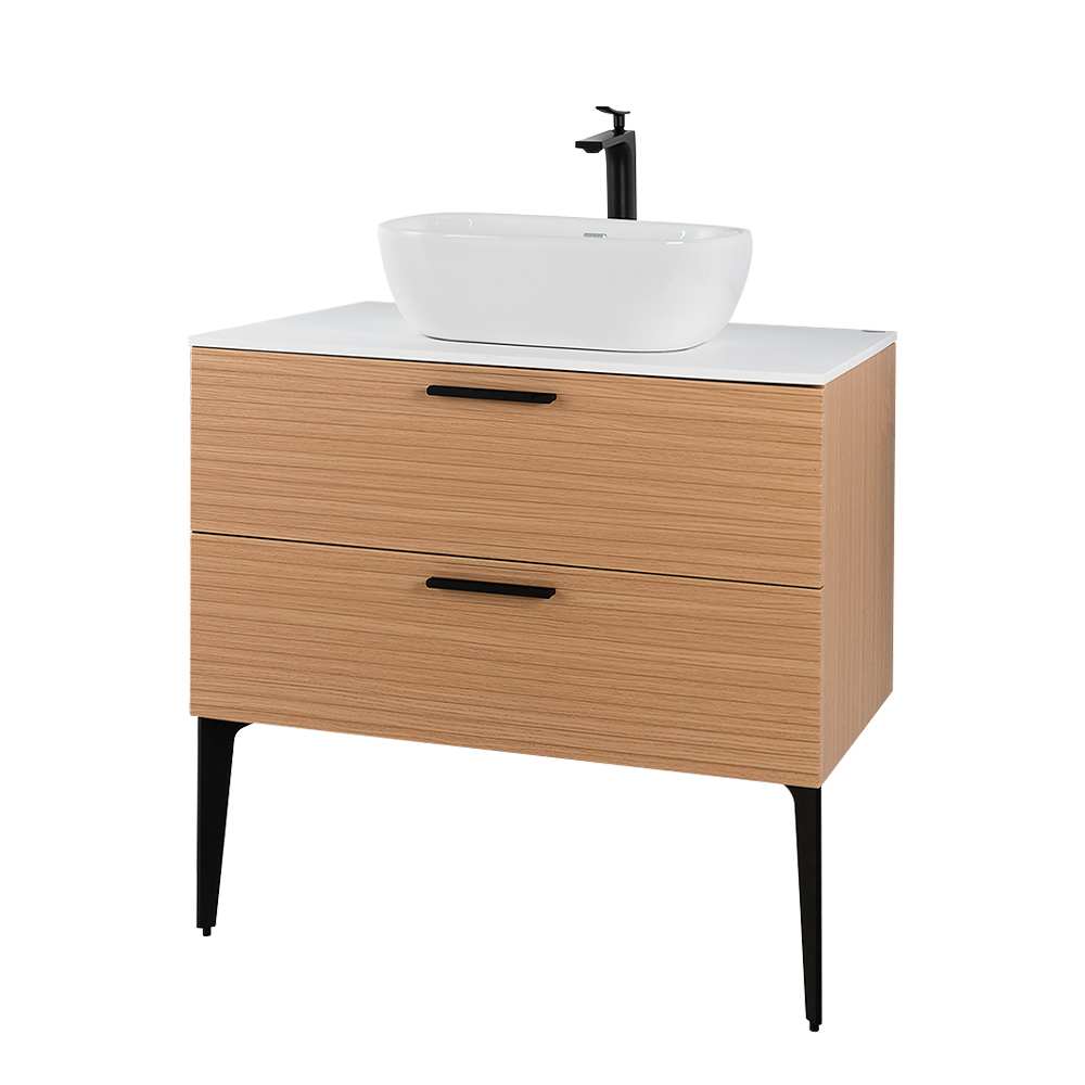 Meuble Federica fini chêne et blanc 32 po TASSILI SUPRA