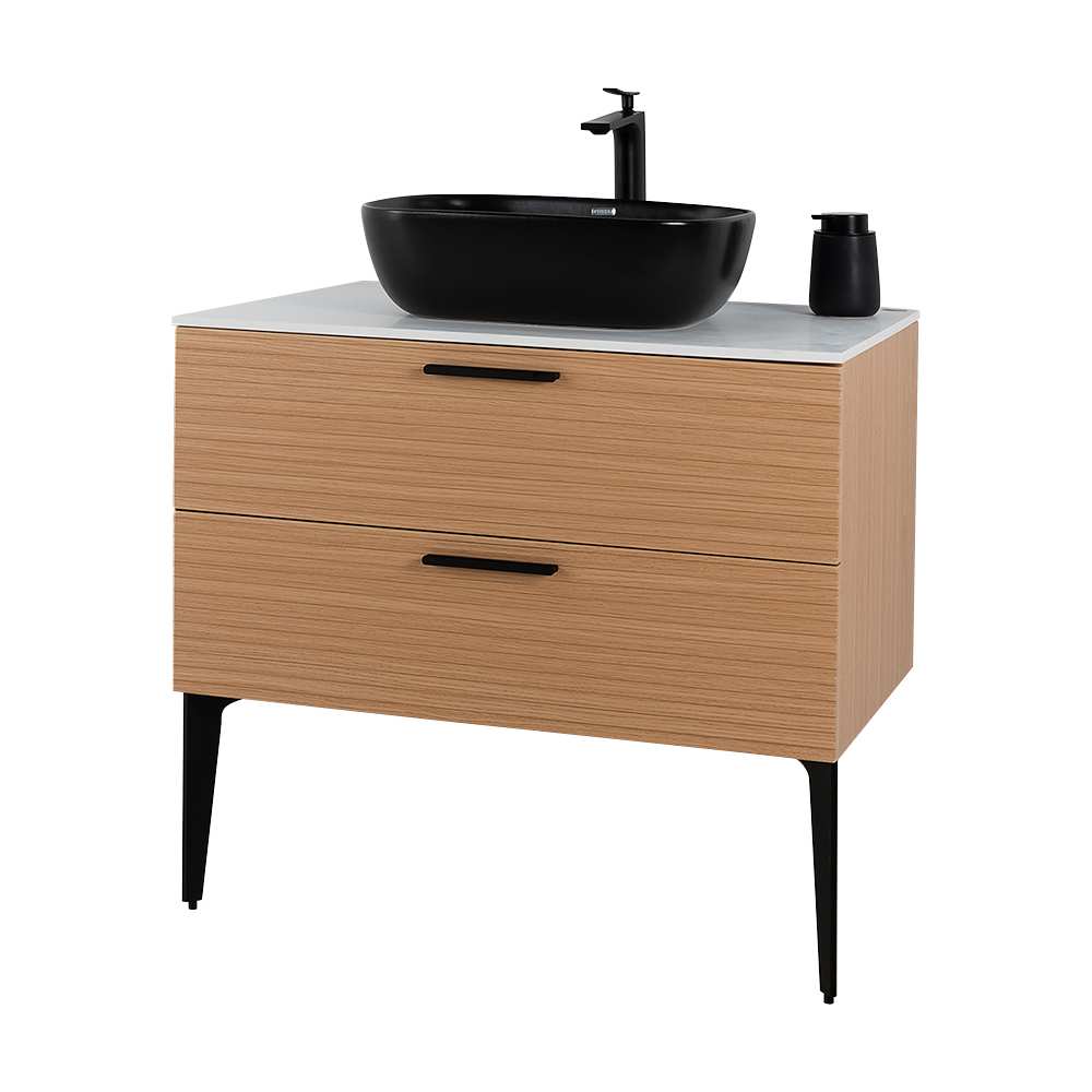 Meuble Federica fini chêne et blanc 32 po TASSILI SUPRA