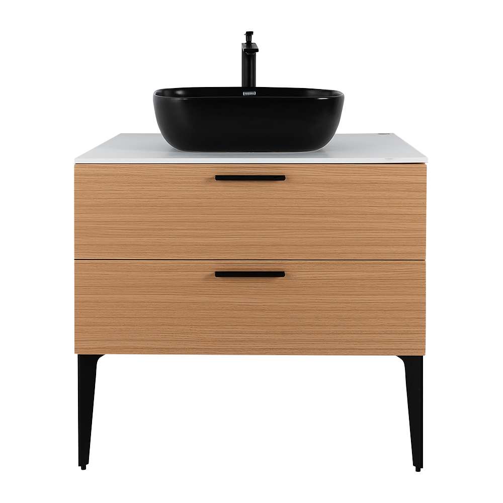 Meuble Federica fini chêne et blanc 32 po TASSILI SUPRA