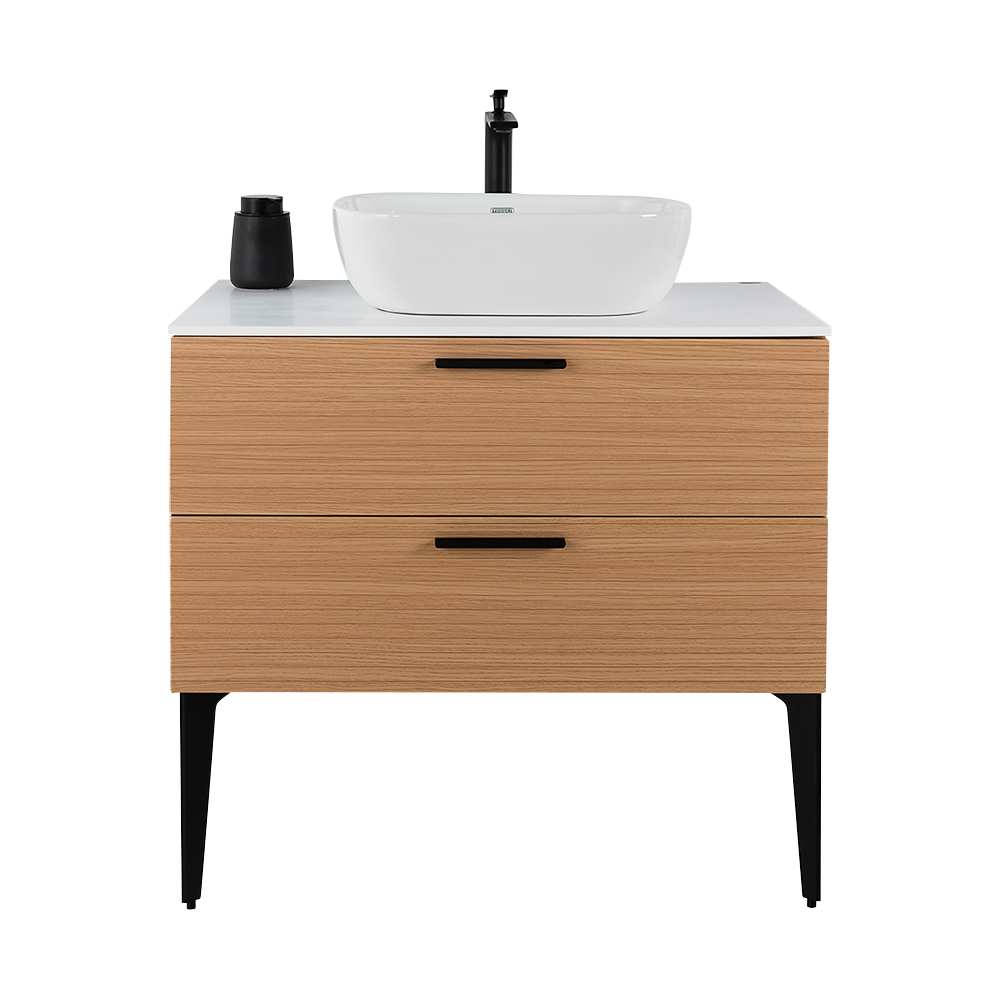 Meuble Federica fini chêne et blanc 32 po TASSILI SUPRA