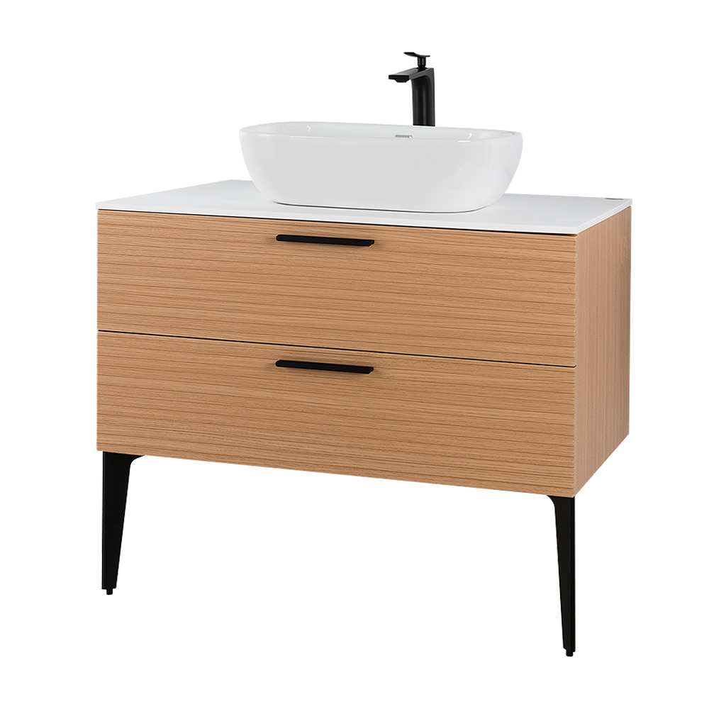 Meuble Federica fini chêne et blanc 40 po TASSILI SUPRA