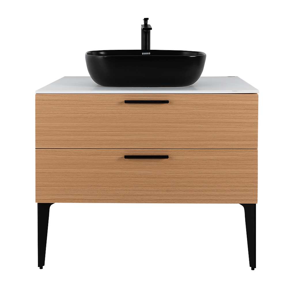 Meuble Federica fini chêne et blanc 40 po TASSILI SUPRA