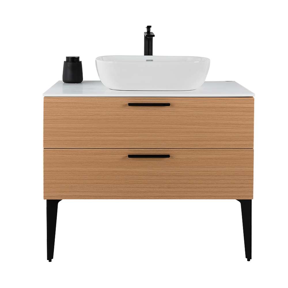 Meuble Federica fini chêne et blanc 40 po TASSILI SUPRA