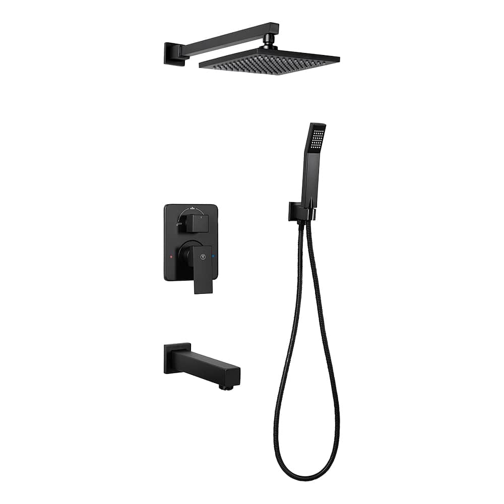 Robinet de baignoire-douche avec douchette 1 poignée Brigitta noir TASSILI SUPRA