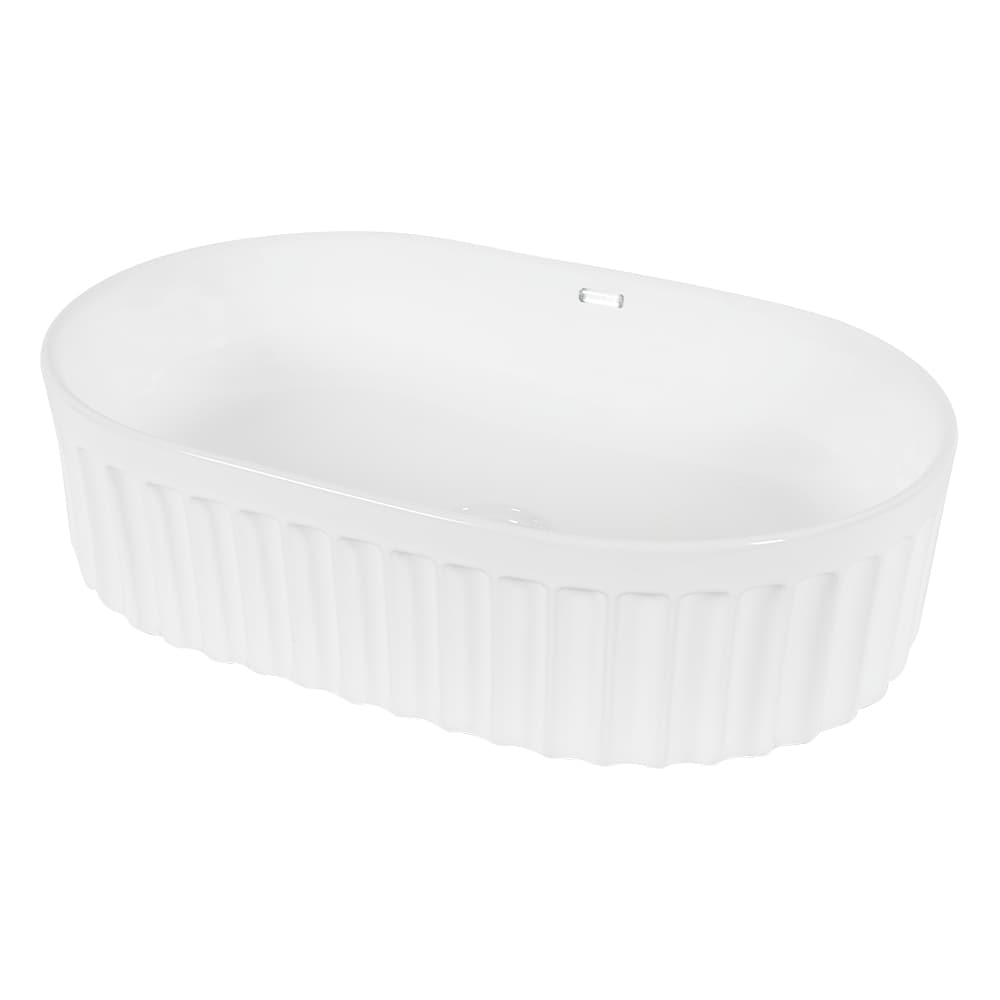 Vasque ovale en porcelaine blanche Nancya 21&nbsp;7/8&nbsp;po&nbsp;x&nbsp;14&nbsp;po TASSILI SUPRA