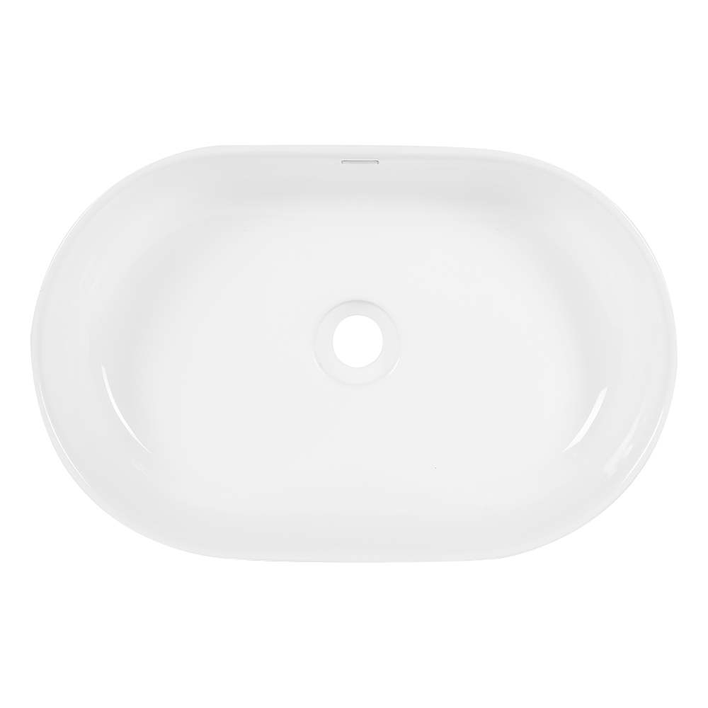 Vasque ovale en porcelaine blanche Nancya 21&nbsp;7/8&nbsp;po&nbsp;x&nbsp;14&nbsp;po TASSILI SUPRA