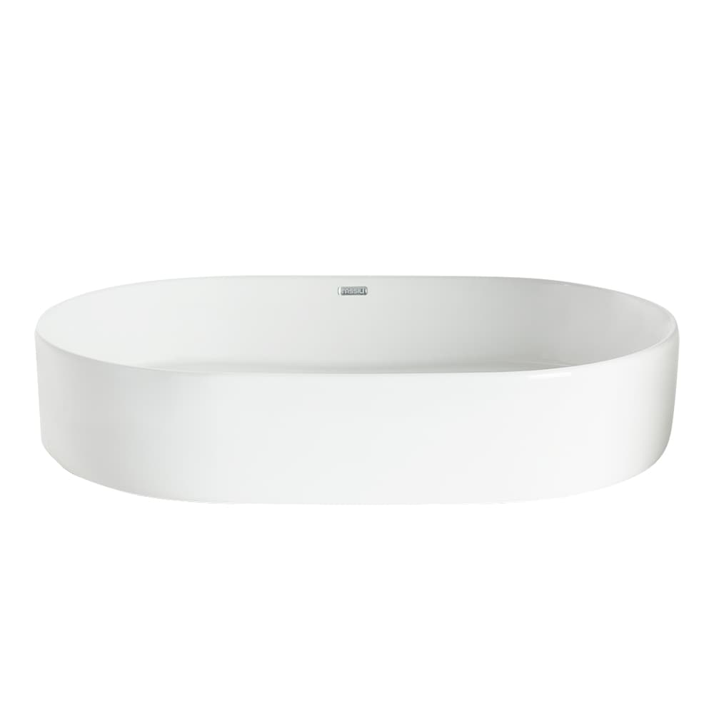 TASSILI SUPRA Sophia Oval Porcelain Wash Basin White 24 in. x 15 3/8 in.