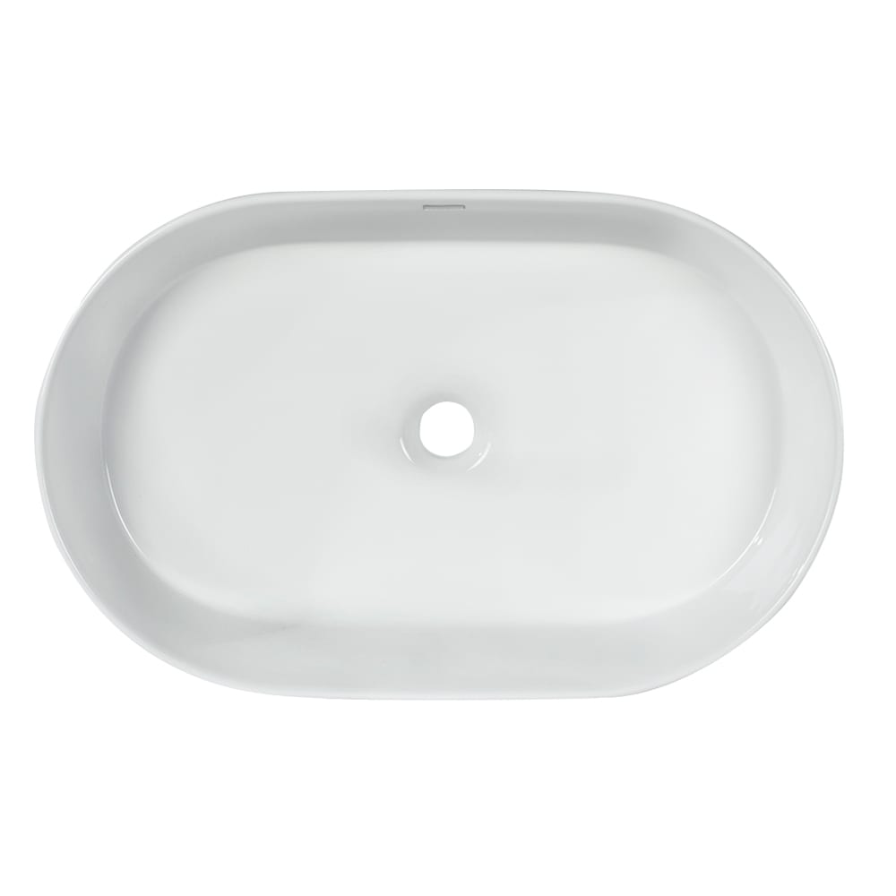 TASSILI SUPRA Sophia Oval Porcelain Wash Basin White 24&nbsp;in.&nbsp;x&nbsp;15&nbsp;3/8&nbsp;in.