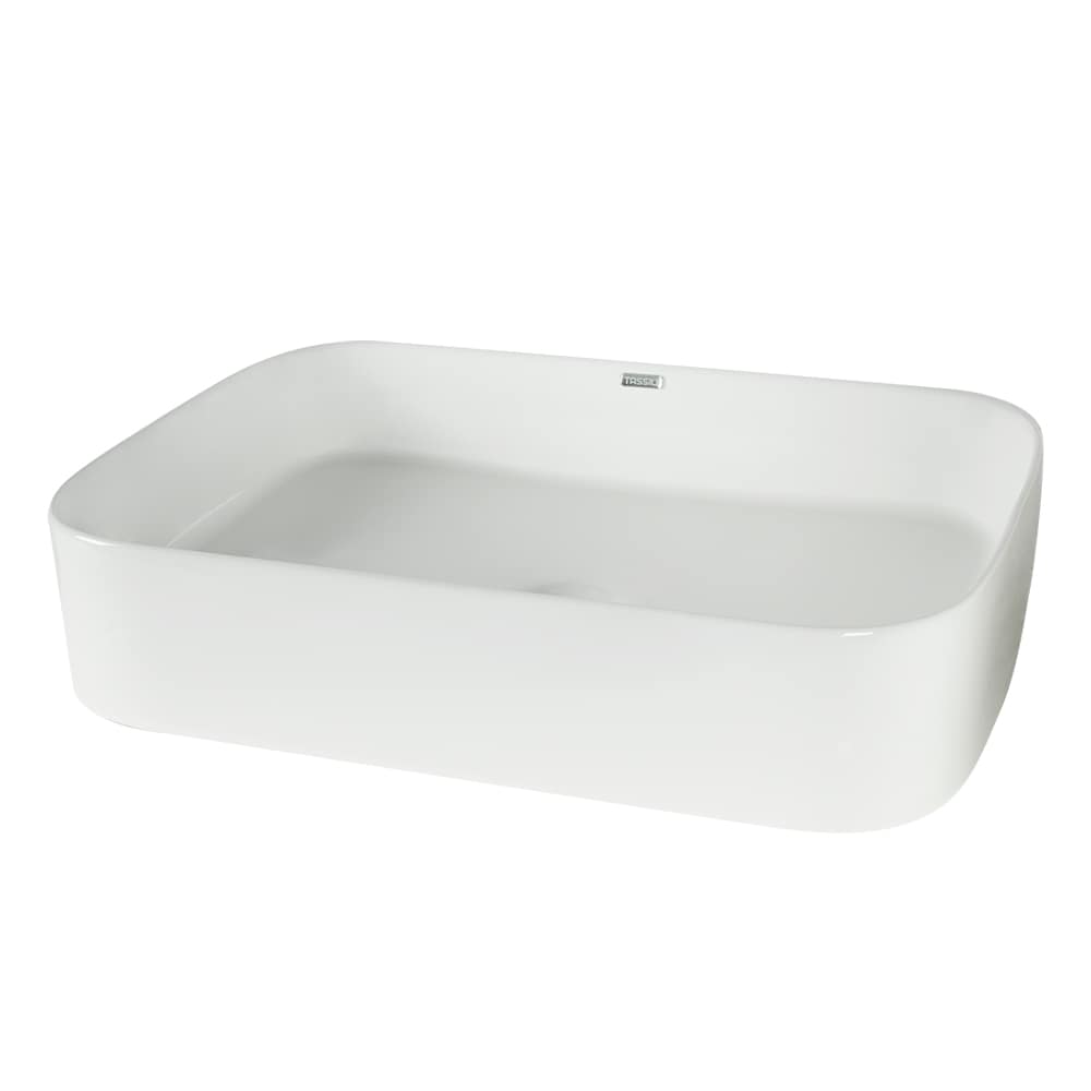 Vasque rectangulaire en porcelaine blanche Maria 22 1/16 po x 15 3/8  po TASSILI SUPRA