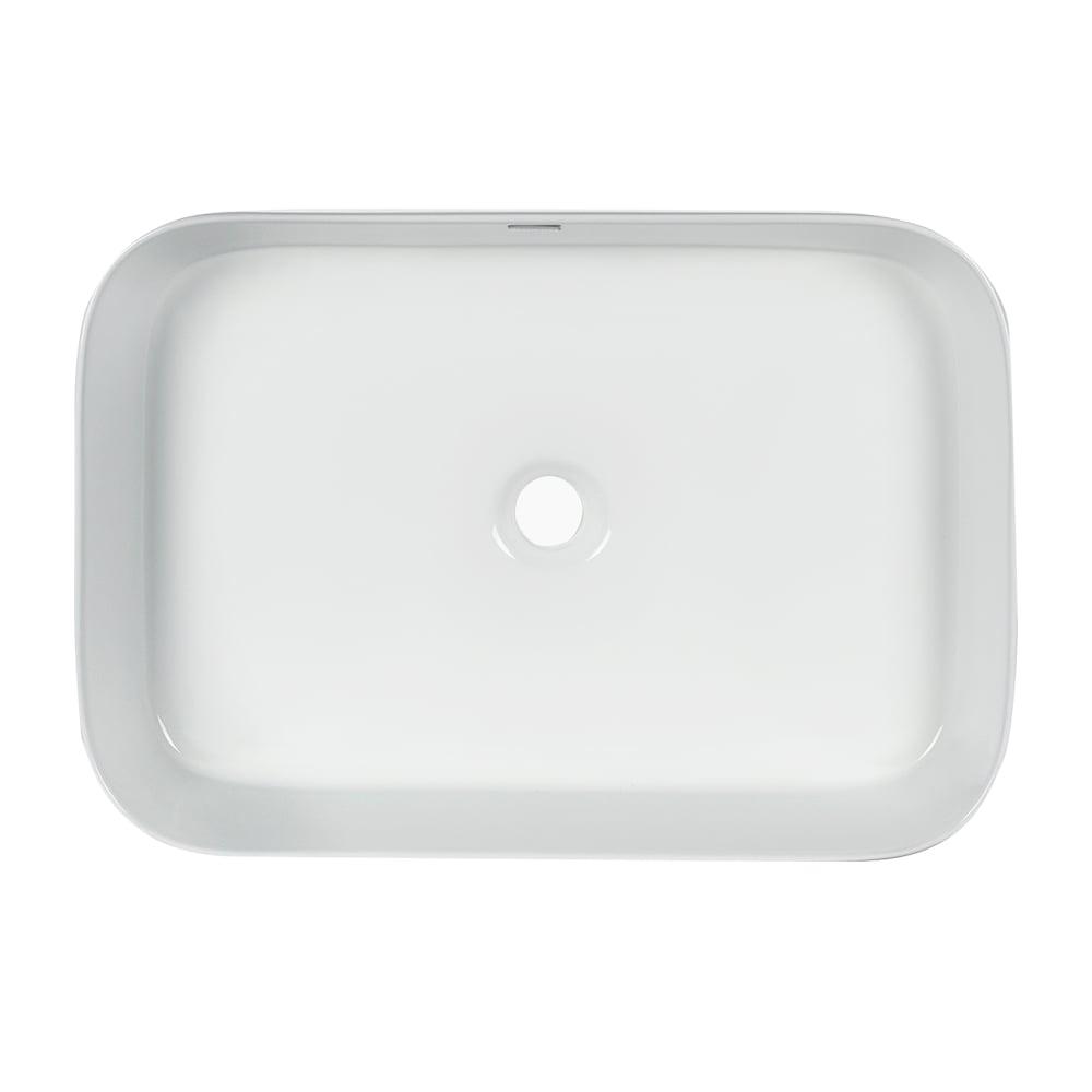 Vasque rectangulaire en porcelaine blanche Maria 22 1/16 po x 15 3/8  po TASSILI SUPRA