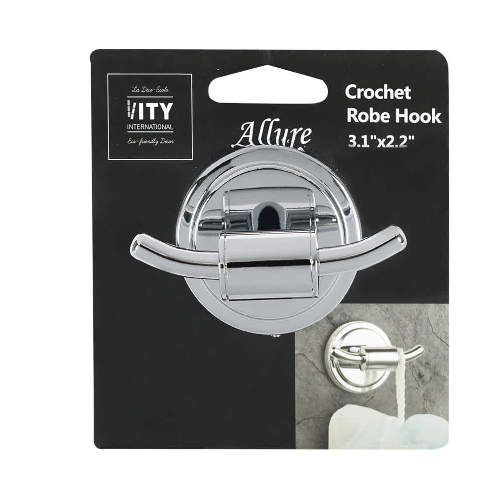 Crochet double à vêtements Allure chrome