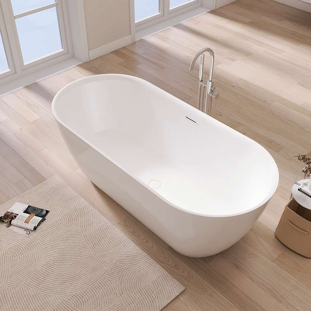 Baignoire autoportante Ungava drain central 58 1/4 po x 29 1/2 po TASSILI SUPRA