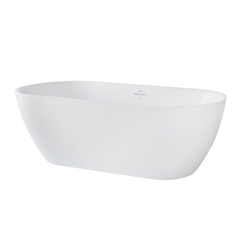 TASSILI SUPRA Ungava Freestanding Bathtub Central Drain 66 in. x 29 1/2 in.