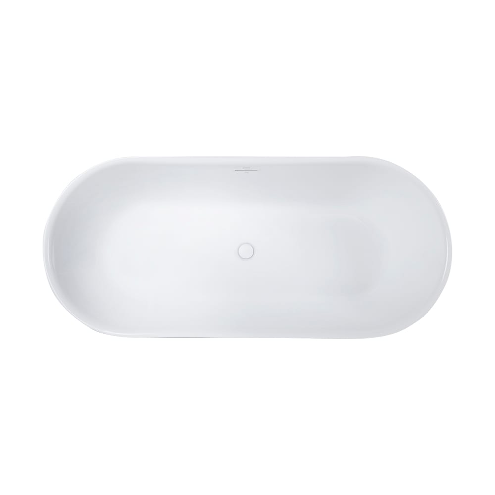 TASSILI SUPRA Ungava Freestanding Bathtub Central Drain 66 in. x 29 1/2 in.