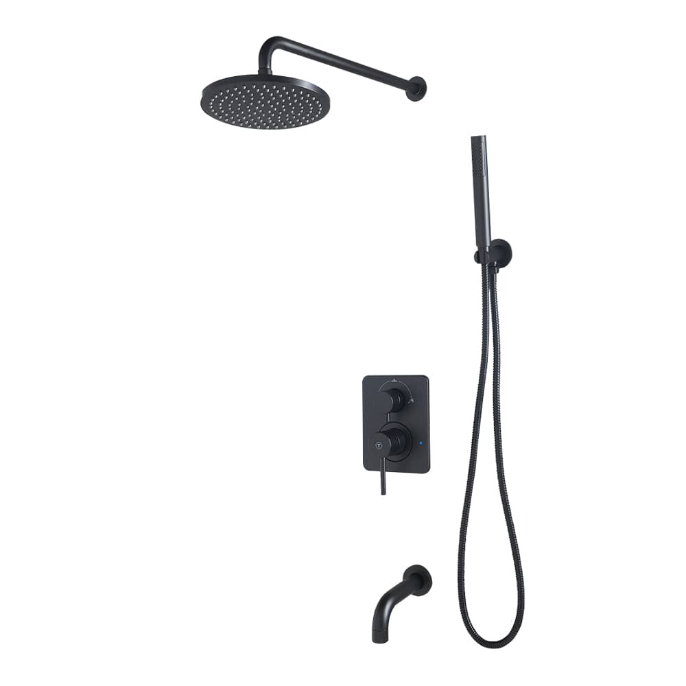 Robinet de baignoire-douche avec douchette 1 poignée Lavo noir TASSILI SUPRA