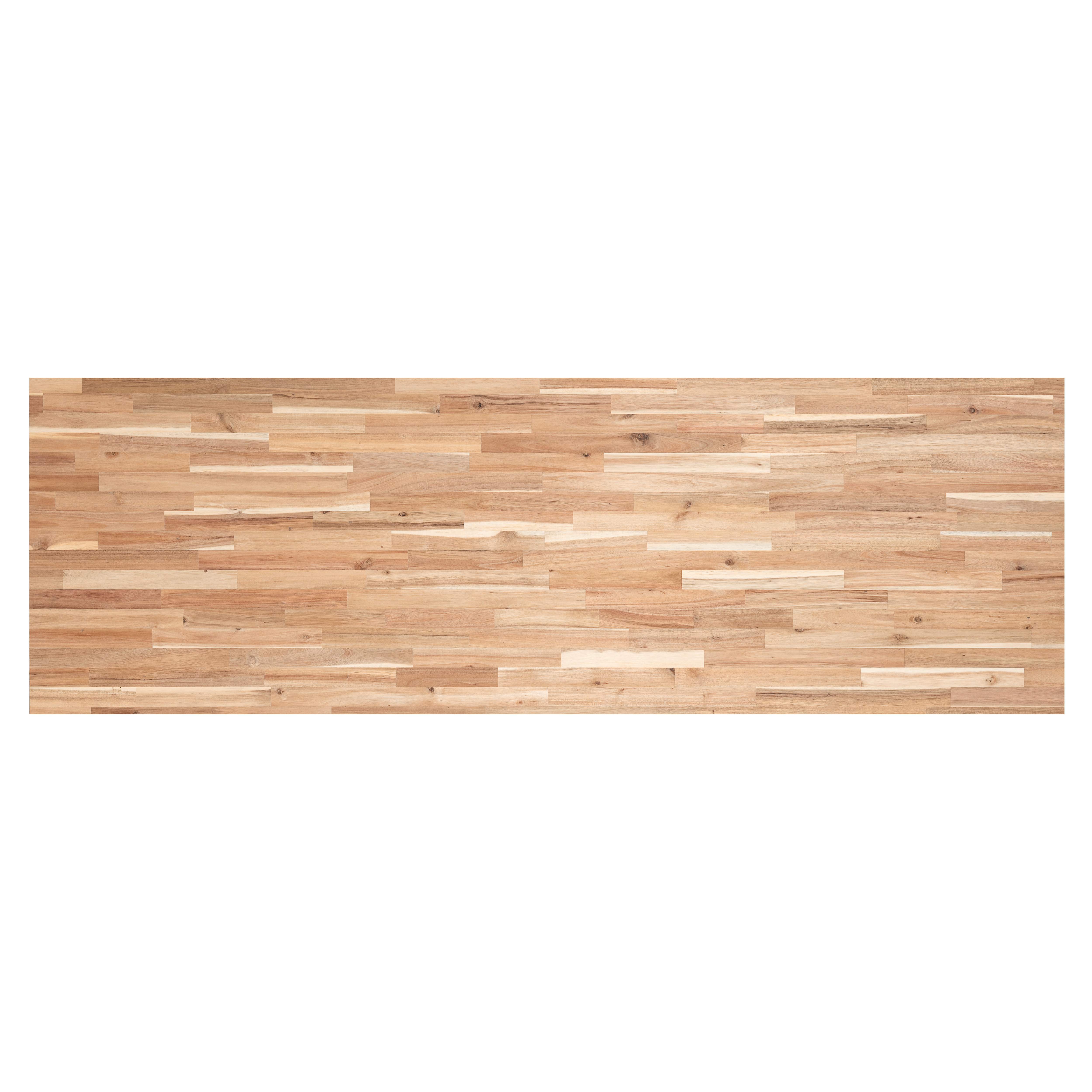 Comptoir en acacia naturel jointé 25&nbsp;1/2&nbsp;po&nbsp;x&nbsp;96 po