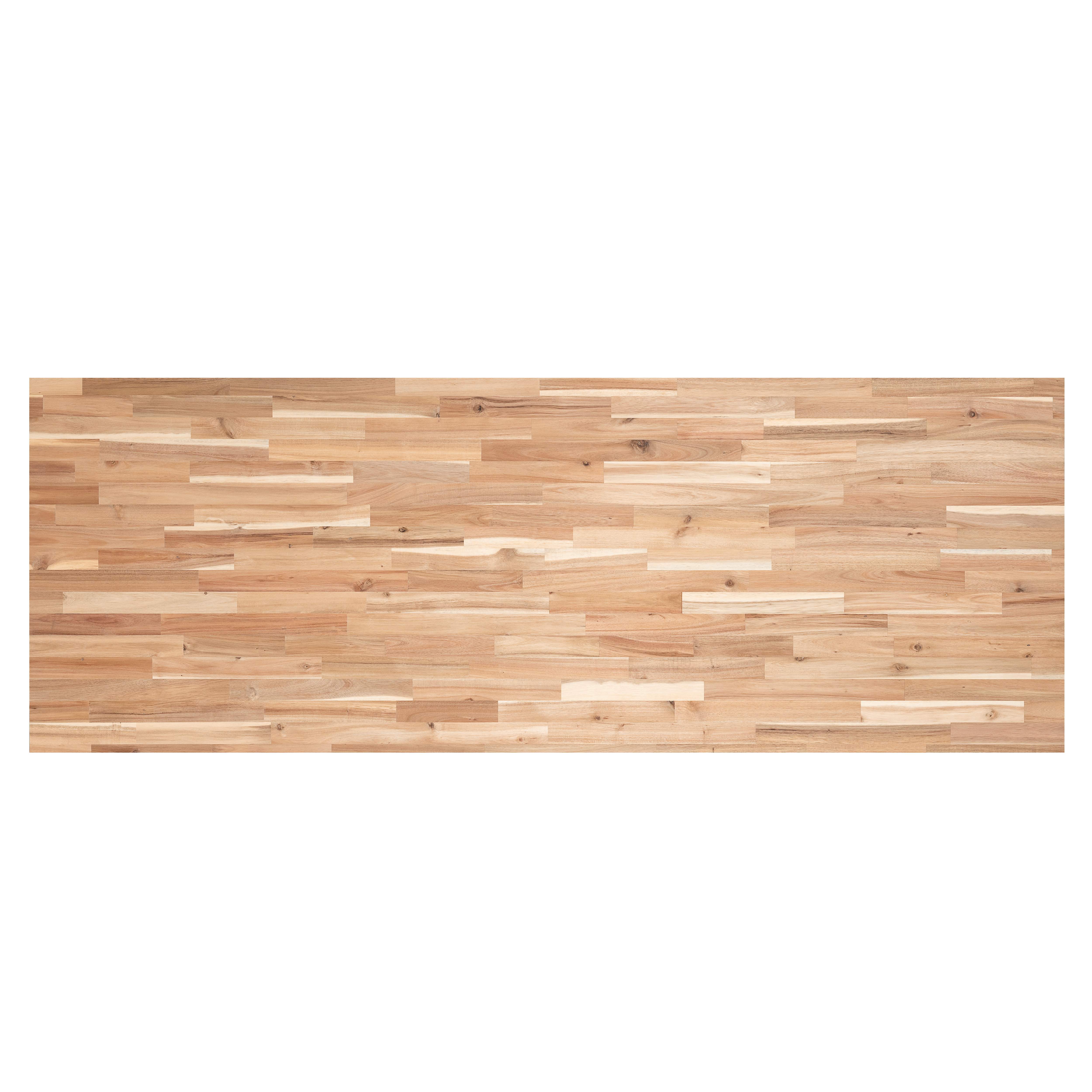 Dessus d'ilot en acacia naturel jointé 39&nbsp;po&nbsp;x 74&nbsp;po