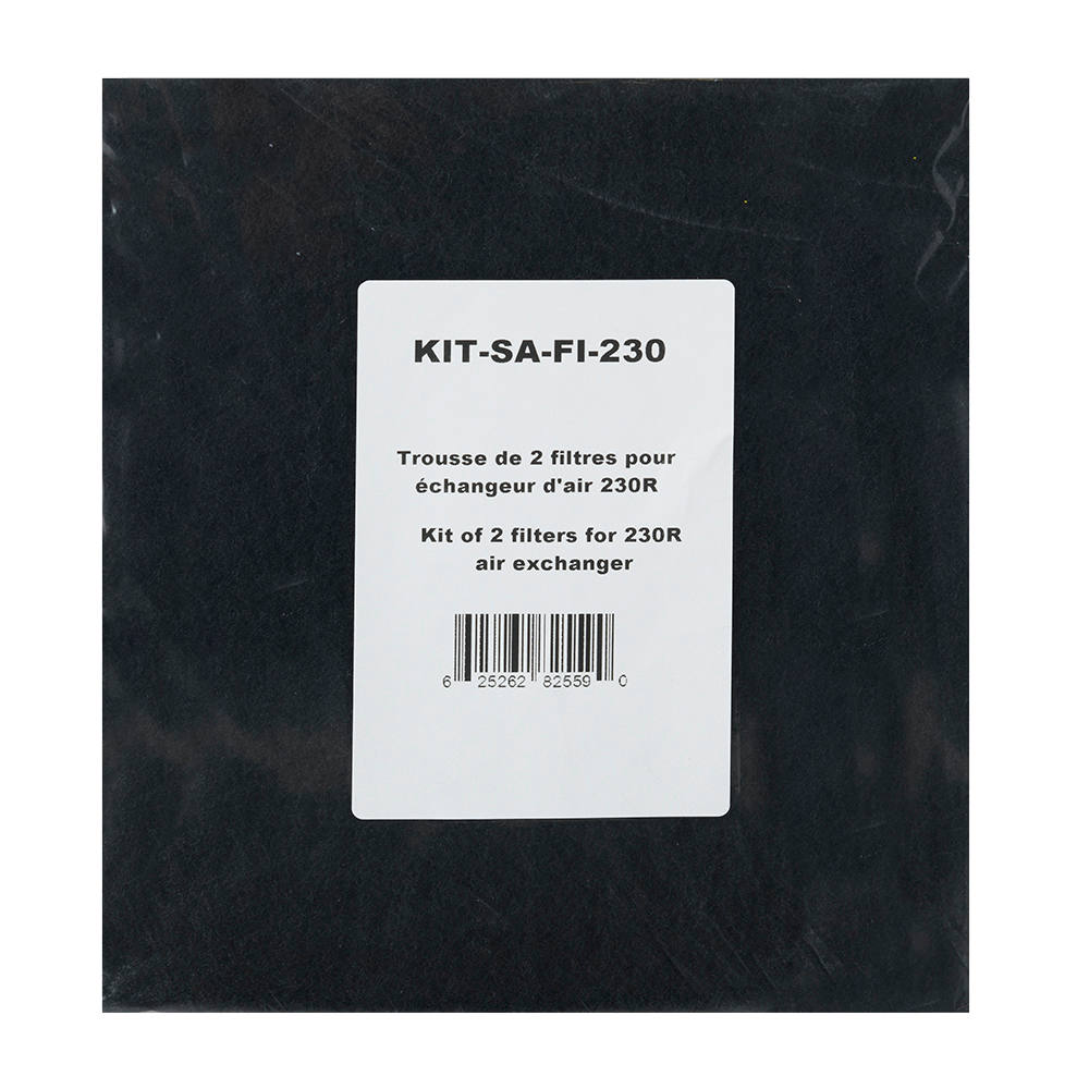 Filtres pour échangeur d'air 230&nbsp;pi³/min Pqt/2