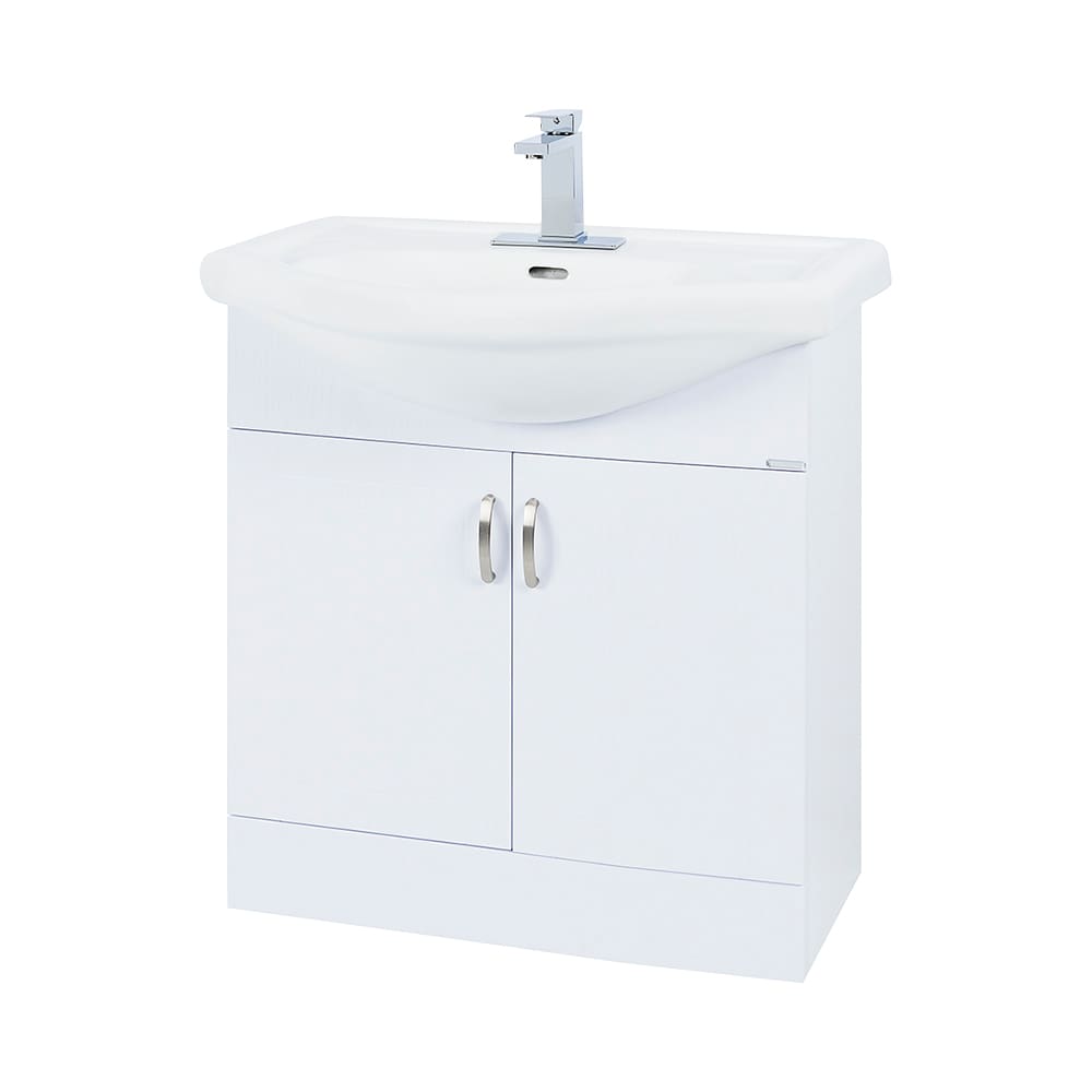 Meuble-lavabo Maïa blanc 30&nbsp;po TASSILI