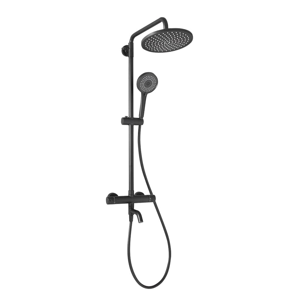 Robinet de baignoire-douche thermostatique avec douchette Laila noir Tassili
