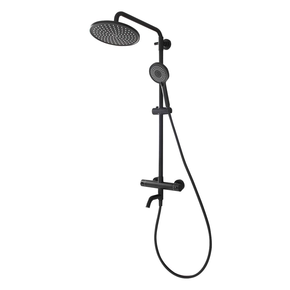 Robinet de baignoire-douche thermostatique avec douchette Laila noir Tassili