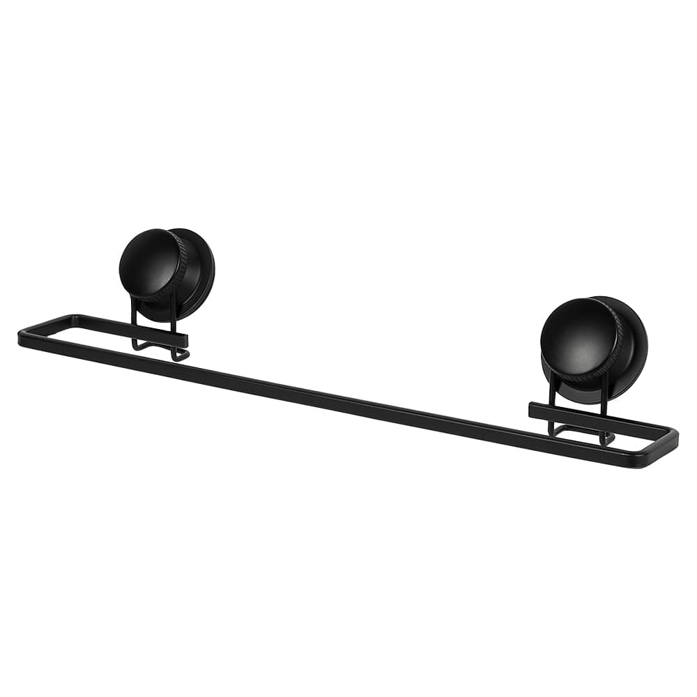 Porte-serviettes à ventouses noir 18&nbsp;po