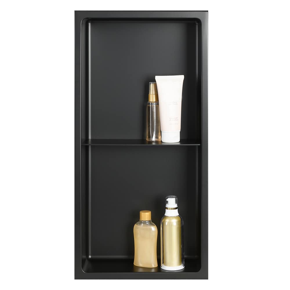 Niche de douche noire 12&nbsp;po&nbsp;x&nbsp;24&nbsp;po TASSILI SUPRA