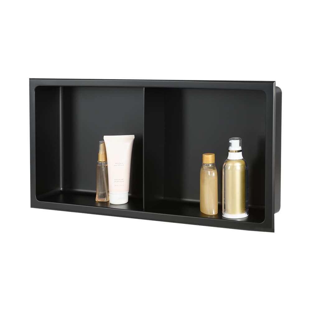 Niche de douche noire 12&nbsp;po&nbsp;x&nbsp;24&nbsp;po TASSILI SUPRA