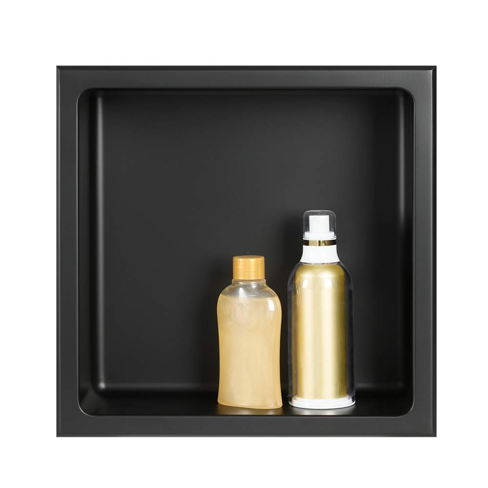 Niche de douche noire 12&nbsp;po&nbsp;x&nbsp;12 po TASSILI SUPRA