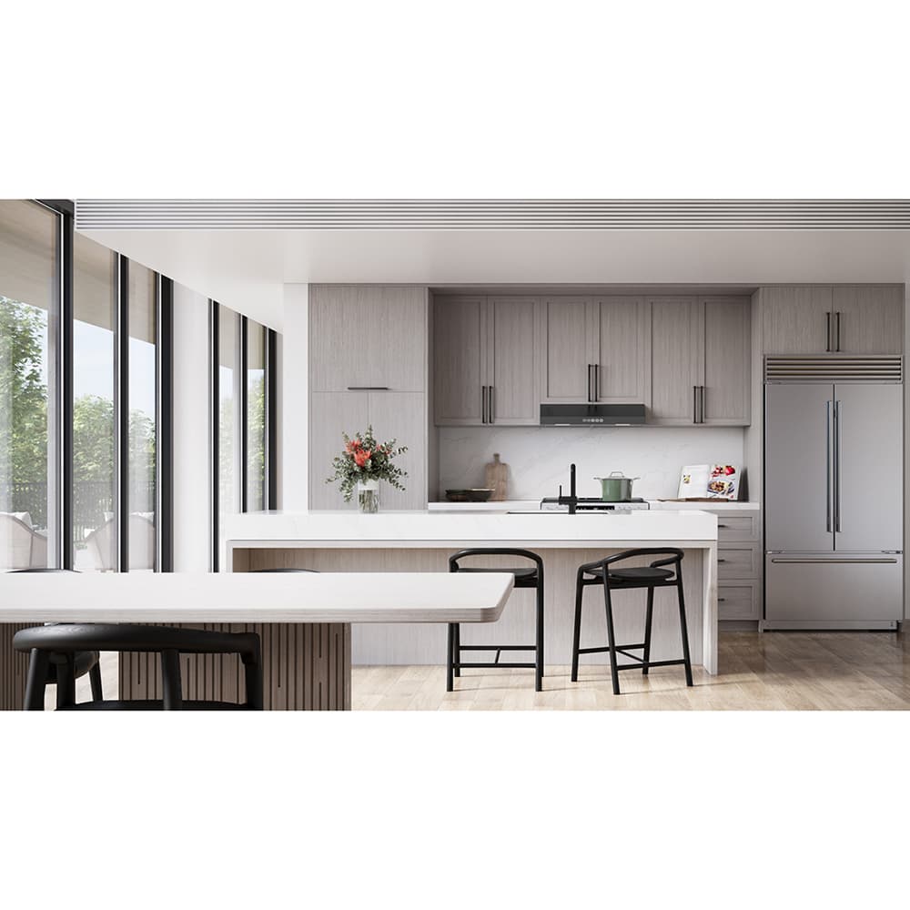 Hotte de cuisine Glacier GLA2, 30 po acier inoxydable noir 350&nbsp;pi³/min