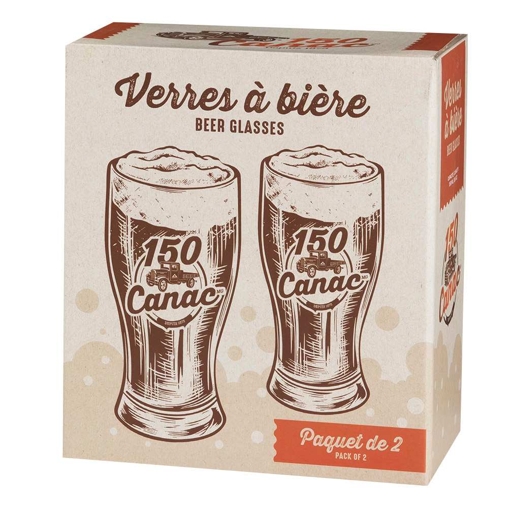 Verres à bière 150e Canac Pqt/2