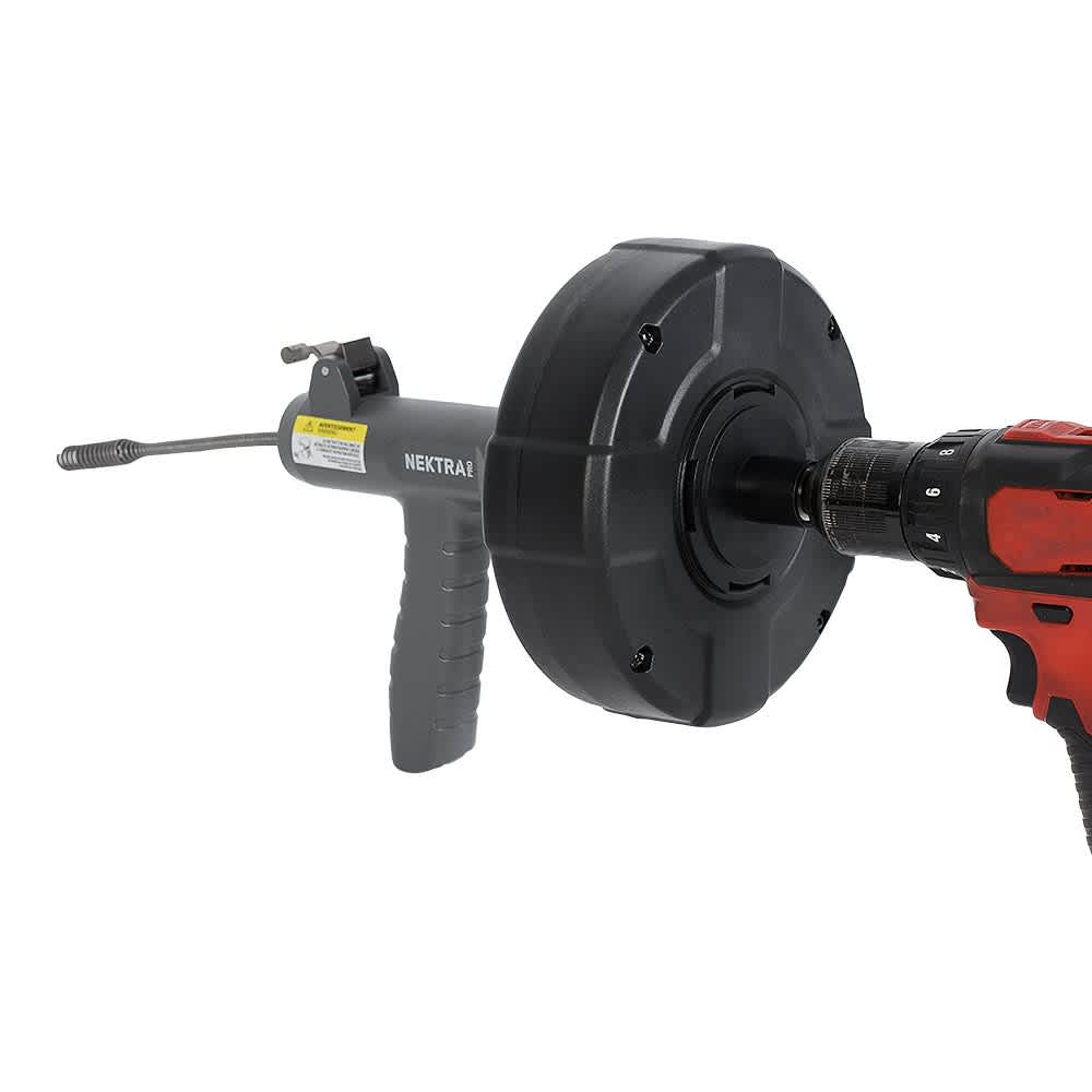 NEKTRA PRO Drum Drain Auger 24 ft. 7 in.