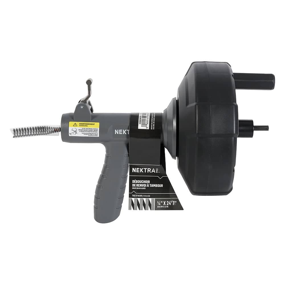 NEKTRA PRO Drum Drain Auger 24 ft. 7 in.