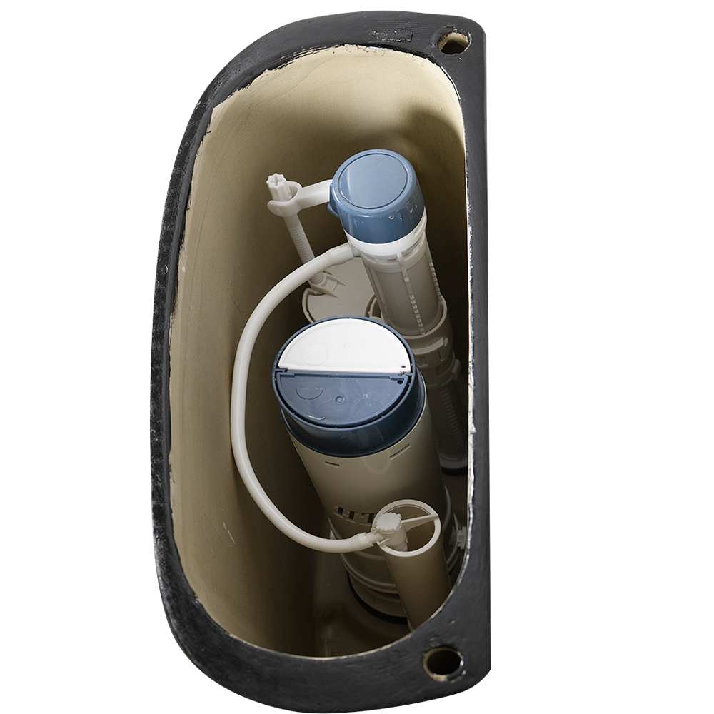 Toilette monobloc à double chasse noire Restigouche 4 L/6 L