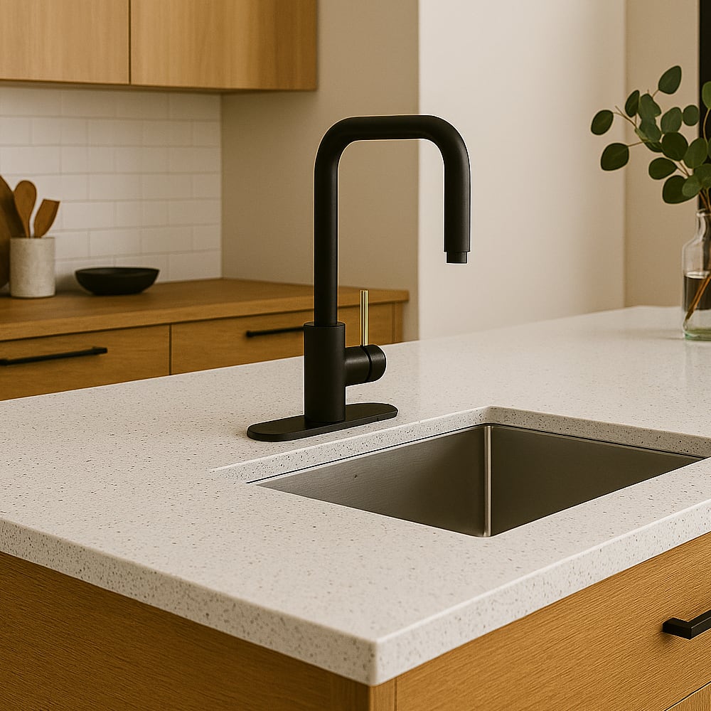 TASSILI Patrizio 1-Handle Pull-Out Kitchen Faucet Black