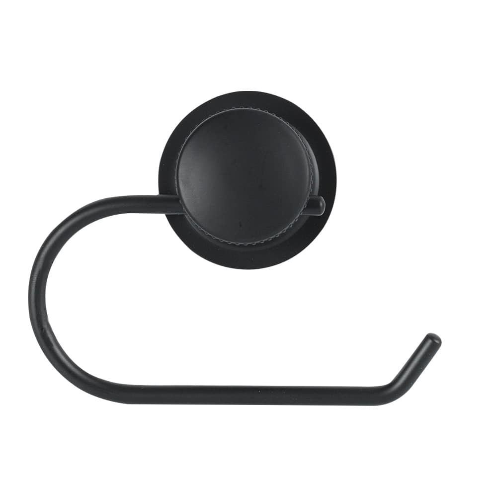 Porte-papier hygiénique à ventouse noir