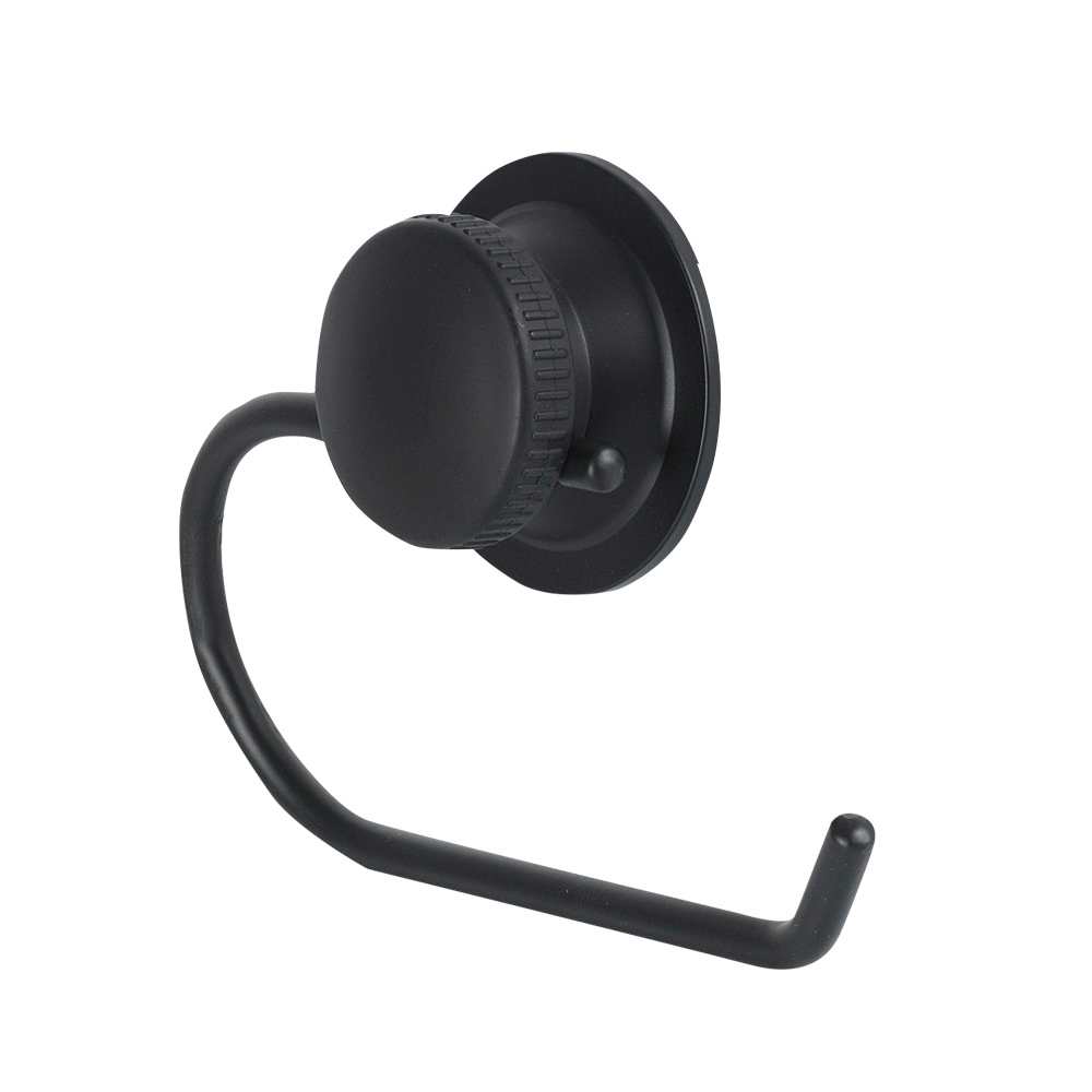 Porte-papier hygiénique à ventouse noir