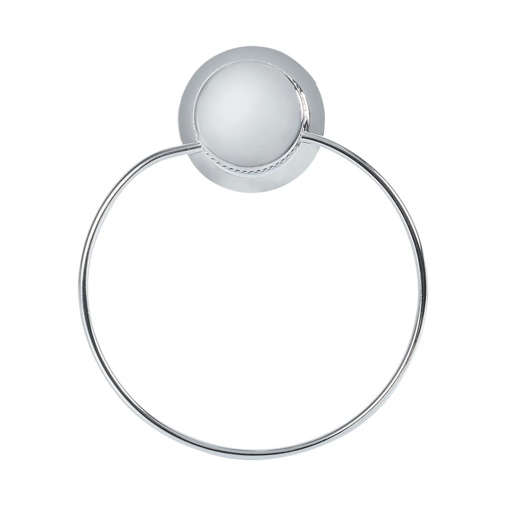 Anneau porte-serviette à ventouse chrome