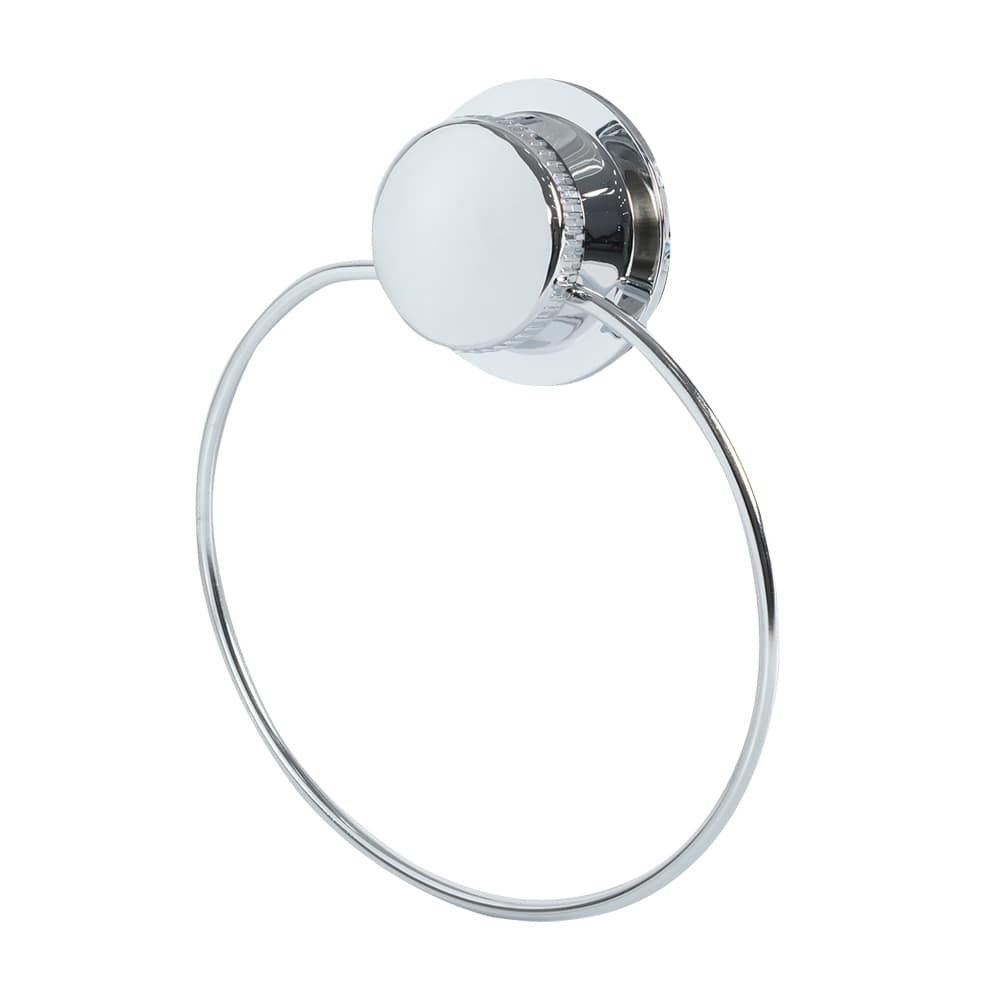 Anneau porte-serviette à ventouse chrome