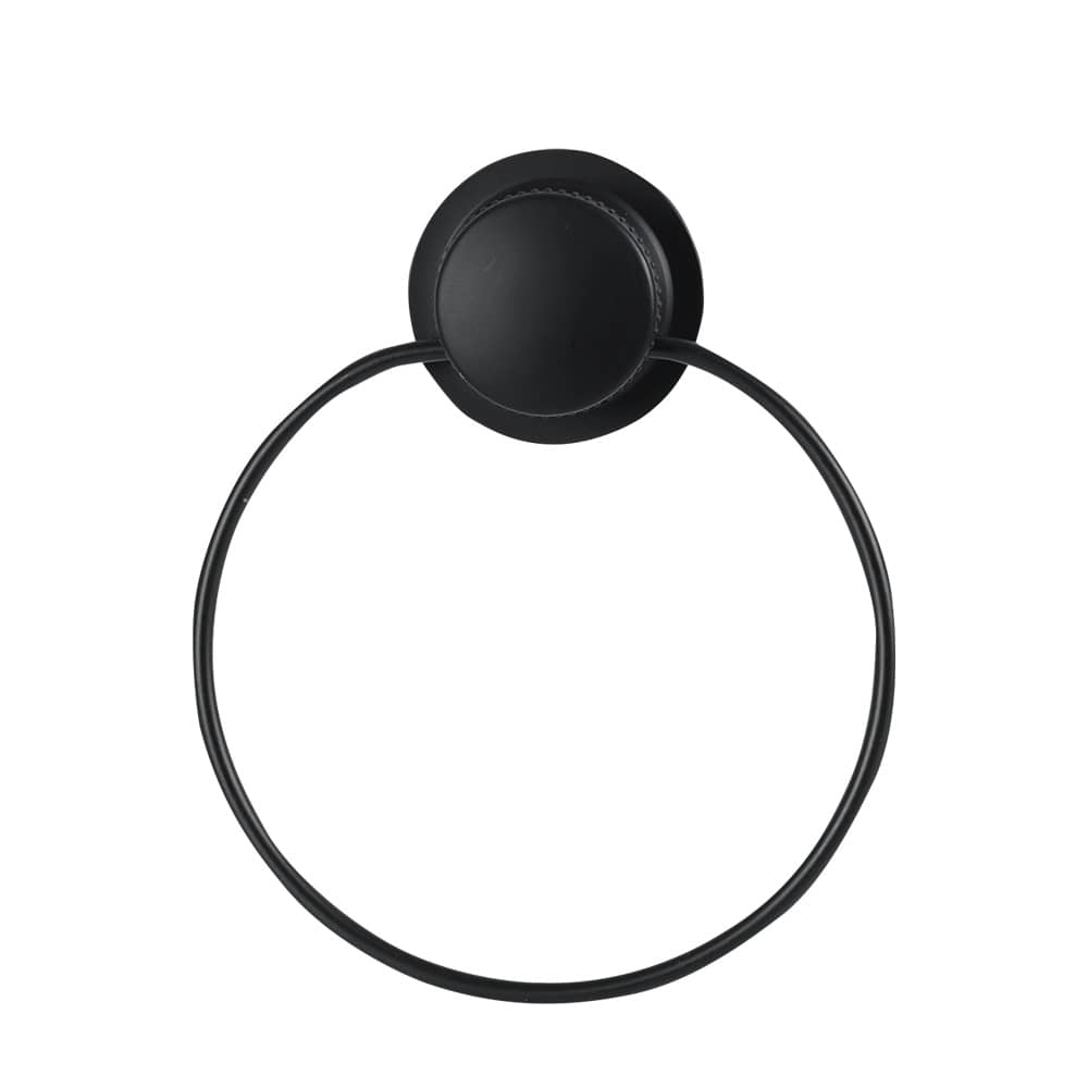 Anneau porte-serviette à ventouse noir