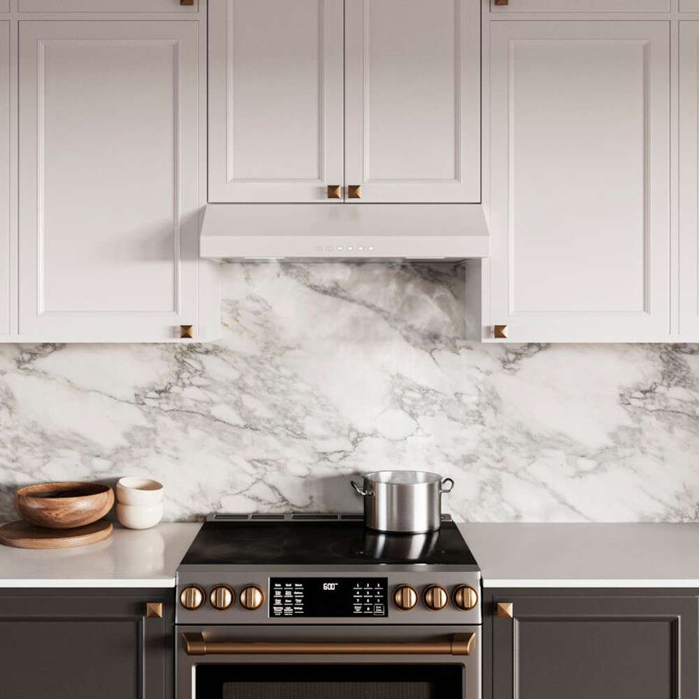 Hotte de cuisine Glacier 3304WW 30 po blanche 490&nbsp;pi³/min